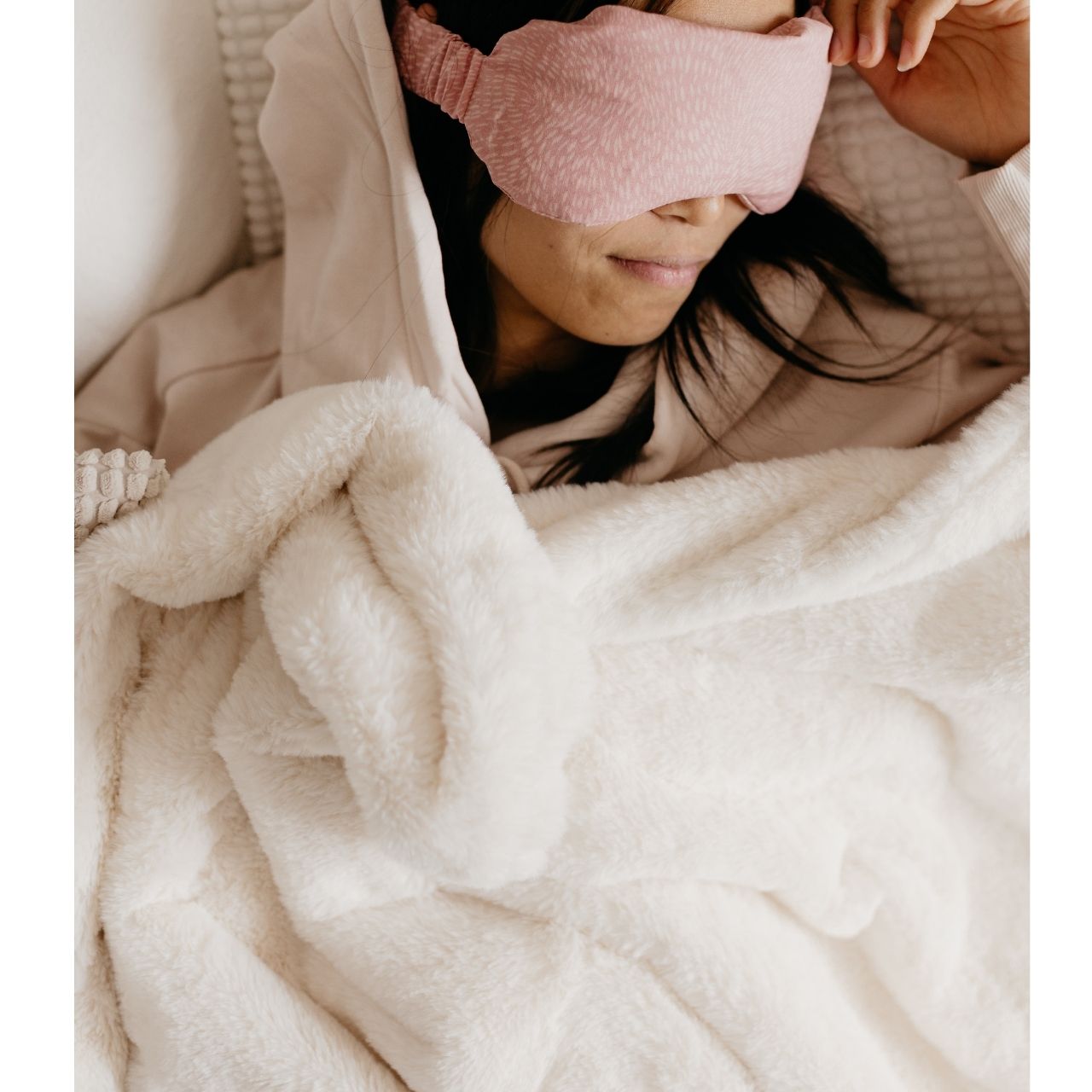 Housse fourrure pour couverture apaisante