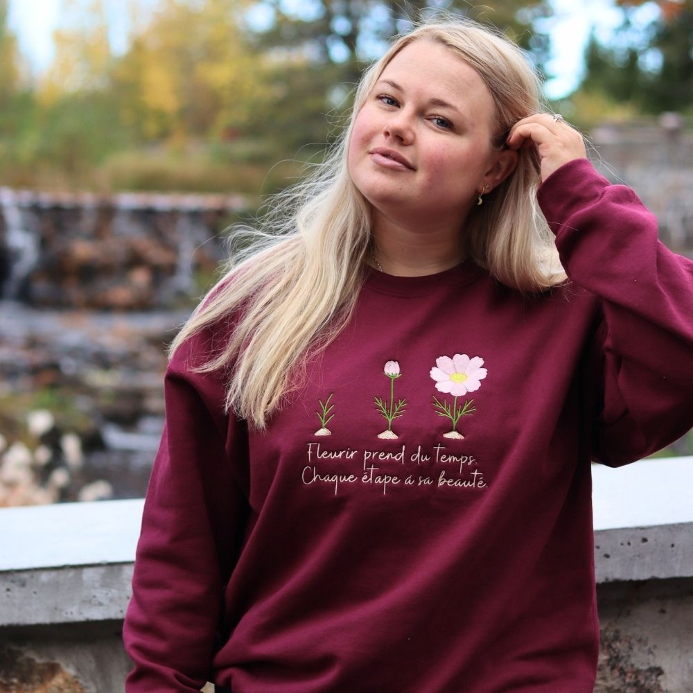 Chandail Fleurir prend du temps